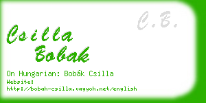csilla bobak business card